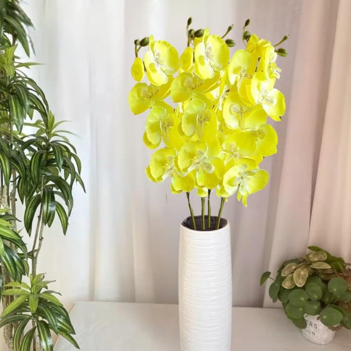Artificial Gladiolus Mix Orchid Flower For Gifting, Home, Bedroom, Garden, Balcony, Office Corner, Living Room,Restaurant Centerpieces Decoration and Craft (Without Vase Pot)