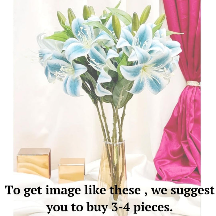Head Lily Artificial Flowers Sticks for for Gifting, Home Decor  Petals Lily