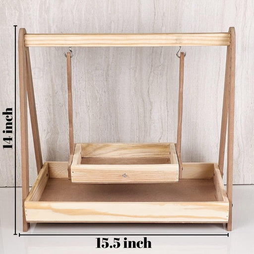 Premium Wooden Folding/Foldable Jhula Swing for ganpati , Baby shower , Balgopal Krishna Janmashtami | Traditional Palna for Laddu Gopal, Kanhaji Pooja, Home Mandir Temple Festival Decoration (Wooden Jhula)