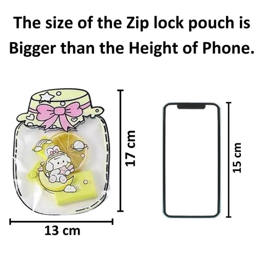 Small Random Color Jar Design Ziplock  Pouches  For Gifting, Return Gifts, Birthday, Baby Shower, Party Pouches | Chocolate & Dry Fruit Packing