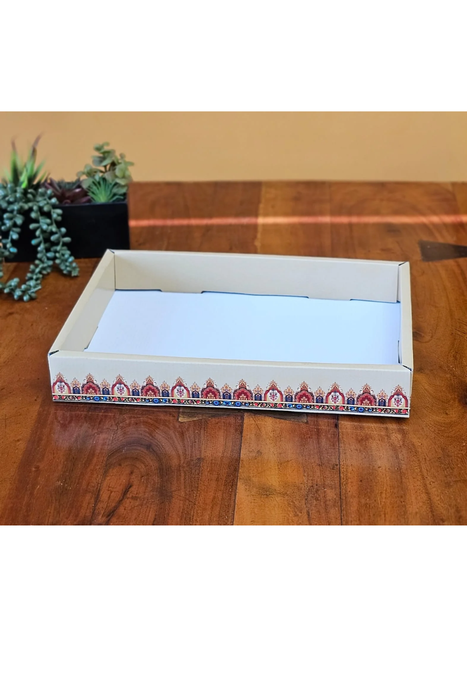 Multipurpose Decorative Viral Folding Paper Box (without net and Twister) Rectangle Cardboard Box DIY Tray for Gift Hamper, Gifting (Cardboard Folding Paper Box),Room Hamper,Wedding Hamper