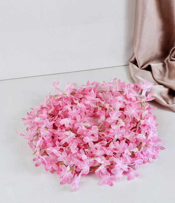Artificial Ixora Flower Garlands, Wall Hanging decorative String Lines items for Anniversary Decoration, Home Decor, Pooja, Functions Decor (Small petals)