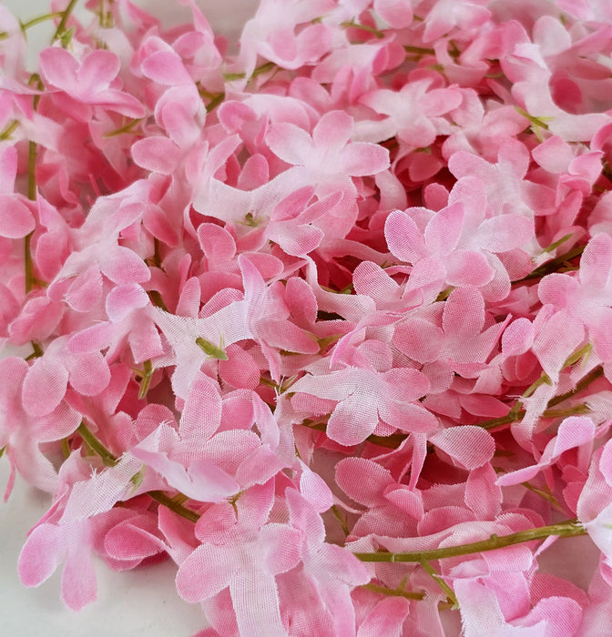Artificial Ixora Flower Garlands, Wall Hanging decorative String Lines items for Anniversary Decoration, Home Decor, Pooja, Functions Decor (Small petals)