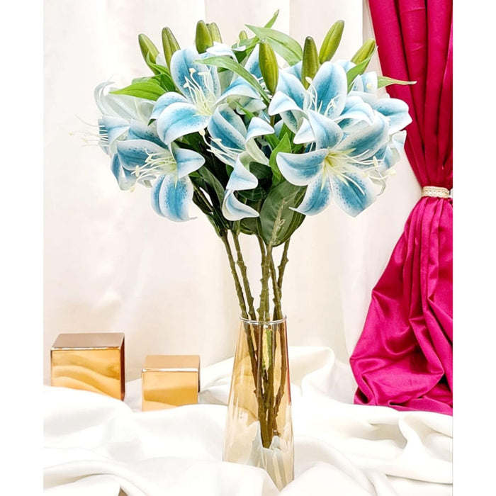 Head Lily Artificial Flowers Sticks for for Gifting, Home Decor  Petals Lily