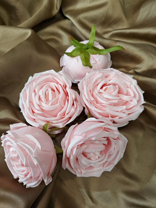 Artificial Flower Persian Buttercup Rose Flowers Head for Gifting, Home, Mandir Pooja Table, Cake Decor, Bouquet Making, Backdrop, DIY Art Craft (Pack of 12)