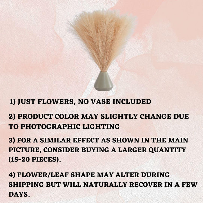 small Faux Pampas Grass Artificial Flowers Fake Flower for Home, Office, Bedroom, Balcony, Living Room, Table Decoration, Plants and Craft Items Corner