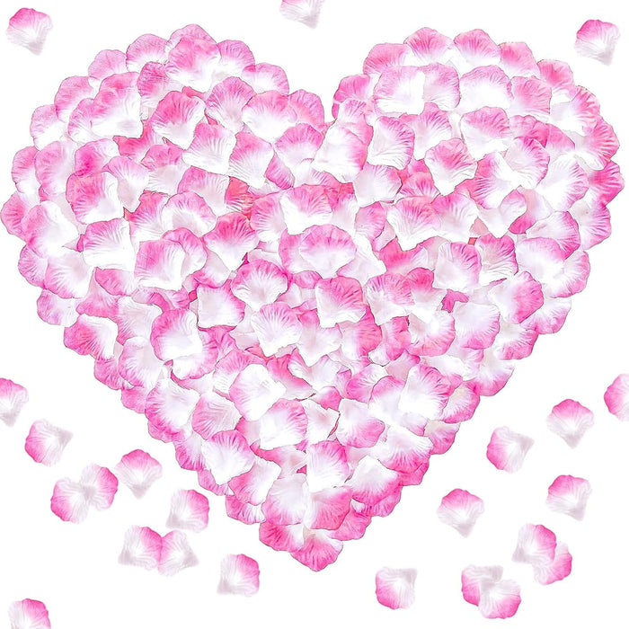 Artificial Rose Petals for Decoration Perfect for Her Him Valentine’s Day Romantic Decor for Wedding Anniversary New Year Candle Light Dinner Bedroom Table Party Decor.