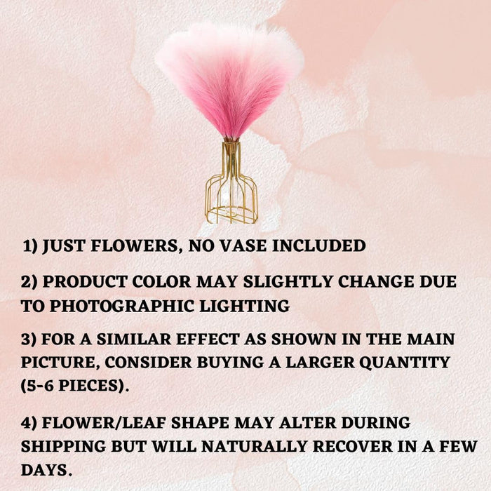 small Faux Pampas Grass Artificial Flowers Fake Flower for Home, Office, Bedroom, Balcony, Living Room, Table Decoration, Plants and Craft Items Corner