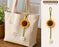 2 Pcs Artificial Sunflower Crochet Hanging Ornament for Home Decor | Handmade Sunflower Car Mirror Hanging Accessory | Crochet Flower Car Dashboard Decoration | Home, Window, Door