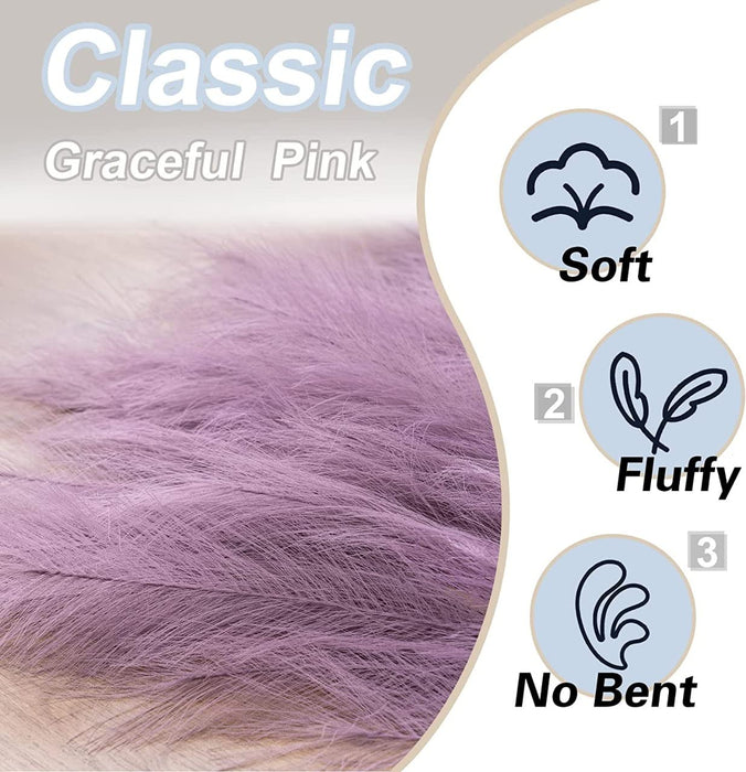 small Faux Pampas Grass Artificial Flowers Fake Flower for Home, Office, Bedroom, Balcony, Living Room, Table Decoration, Plants and Craft Items Corner