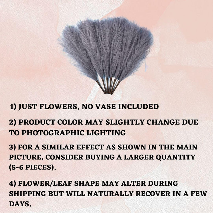 small Faux Pampas Grass Artificial Flowers Fake Flower for Home, Office, Bedroom, Balcony, Living Room, Table Decoration, Plants and Craft Items Corner