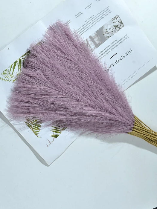 small Faux Pampas Grass Artificial Flowers Fake Flower for Home, Office, Bedroom, Balcony, Living Room, Table Decoration, Plants and Craft Items Corner