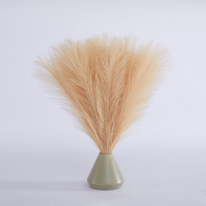 small Faux Pampas Grass Artificial Flowers Fake Flower for Home, Office, Bedroom, Balcony, Living Room, Table Decoration, Plants and Craft Items Corner