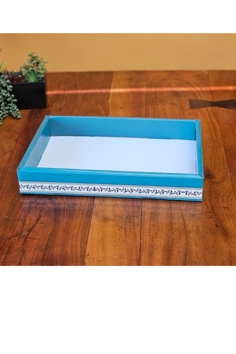 Multipurpose Decorative Viral Folding Paper Box (without net and Twister) Rectangle Cardboard Box DIY Tray for Gift Hamper, Gifting (Cardboard Folding Paper Box),Room Hamper,Wedding Hamper