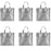 Small Size Non Woven Fabric Bag With Handle 28 x 25 cm Gift Paper bag, Carry Bags, gift bag, gift for Birthday, gift for Festivals, Season's Greetings and other Events(Silver)(Pack of 12)
