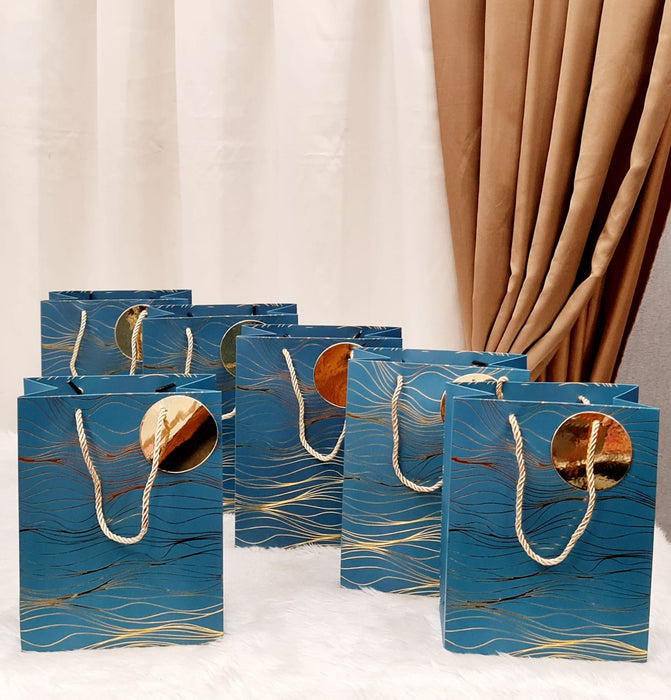 Random Colour Small Size Paper Bag With Handle 23 x 18 x 10 cm Gift Paper bag, Carry Bags, gift bag, gift for Birthday, gift for Festivals, Season's Greetings and other Events