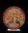 Round Ganpati Mandap with Stand – 18 Inch | Mandala & Peacock Theme + Jharokha Shape Option
