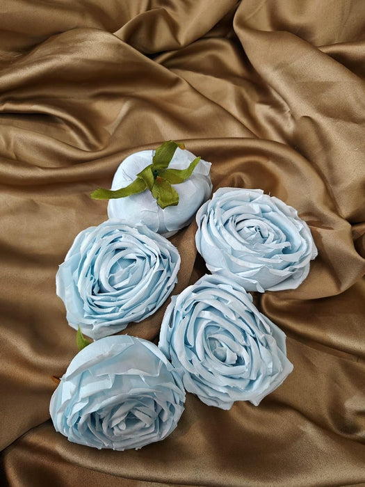 Artificial Flower Persian Buttercup Rose Flowers Head for Gifting, Home, Mandir Pooja Table, Cake Decor, Bouquet Making, Backdrop, DIY Art Craft (Pack of 12)