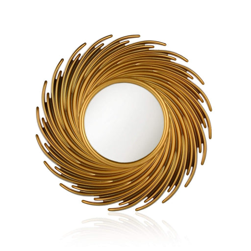 Fiber Wall Mirror Hanging Material Frame for HomeDecor with Hook for Hanging On Walls for Home Decorations(Spiral Shape Mirror) (Pack of 1,Brown, Framed, Round)