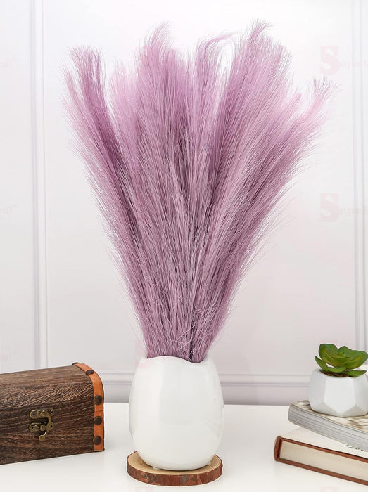 small Faux Pampas Grass Artificial Flowers Fake Flower for Home, Office, Bedroom, Balcony, Living Room, Table Decoration, Plants and Craft Items Corner