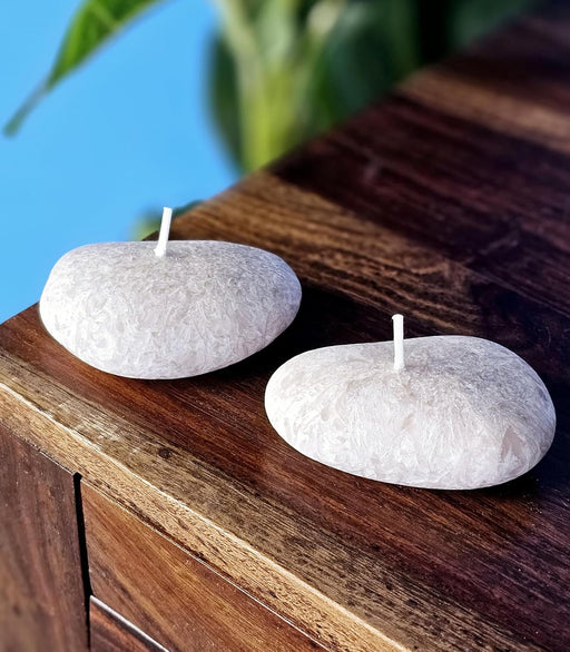 Scented Stone-Shaped Wax Candles | Realistic Rock Design | Fragrant Decorative Candles for Home Décor, Spa, Meditation & Gifting
