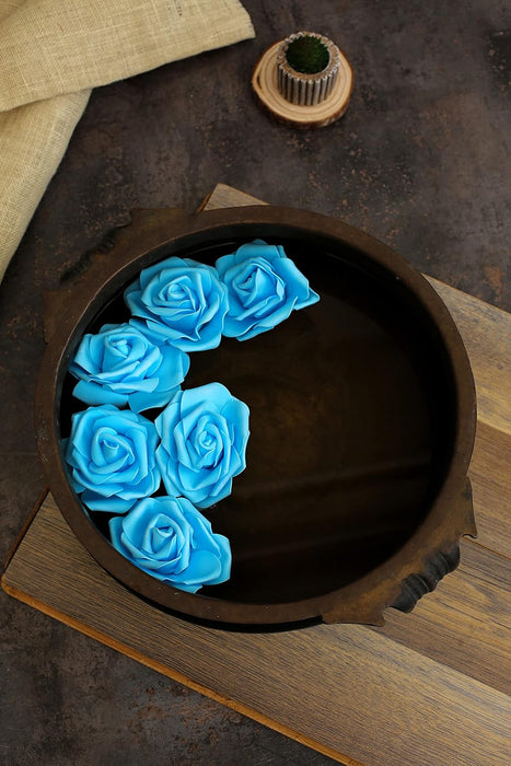 Artificial Floating Rose Flower Head Foam Big Fake Beach Water Flowers, Pooja Thali, Festival and Events, Home, Table, Badroom, Pooja room, Diwali decoration items and Diy Craft