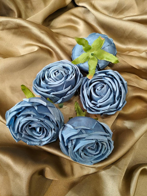 Artificial Flower Persian Buttercup Rose Flowers Head for Gifting, Home, Mandir Pooja Table, Cake Decor, Bouquet Making, Backdrop, DIY Art Craft (Pack of 12)
