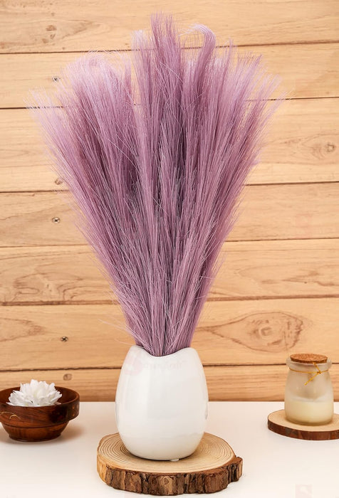 small Faux Pampas Grass Artificial Flowers Fake Flower for Home, Office, Bedroom, Balcony, Living Room, Table Decoration, Plants and Craft Items Corner