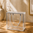 Clear Transparent Gift Box with Frame and Rope Handle for Hampers, Wedding Gifts, Return Gifts, Chocolates, Dry Fruits, Cosmetics, Baby Shower, Festive Gifting & Premium Gift Packaging (14 cm x 14 cm x 7.5 cm)