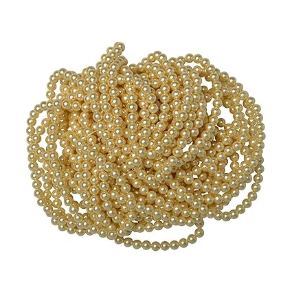 Moti (Off-White) (8 mm)Pearl, Crafts Artificial Pearl Beads for Beading DIY Jewellery