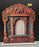 3D Look Foldable Wooden Mandap Backdrop | Peacock & Floral Design | Ganesh Chaturthi, Janmashtami, Durga Pujo, Navratri & Diwali Home Temple Decor