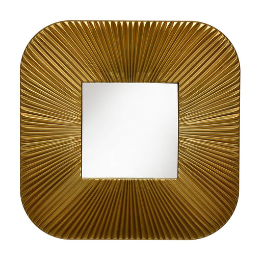 Fiber Wall Mirror Acrylic Framed Hanging for Home Decor, Hanging in Bedroom, Living Room, with Hook for Hanging On Walls for Home Decorations (Square, Brown Color, Pack of 1)