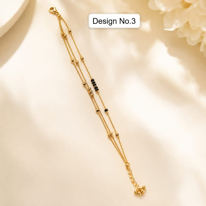 1 Pcs Elegant Gold Pearl Layered Bracelet Rakhi for Women | Adjustable Lumba Rakhi Bhabhi Rakhi Bracelet