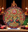 Round Ganpati Mandap with Stand – 18 Inch | Mandala & Peacock Theme + Jharokha Shape Option