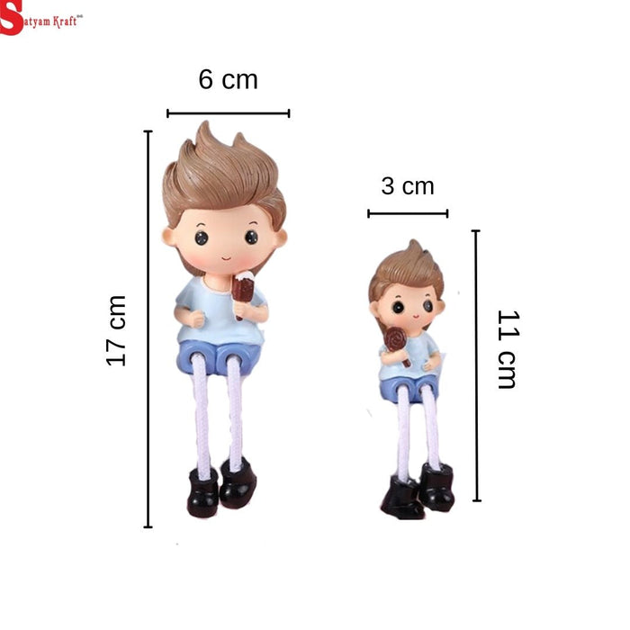 Hanging Legs Cute Boy and Girl Home Decor Showpiece – Elegant Hanging Leg Design for Decorative Room Enhancement(Model 1)