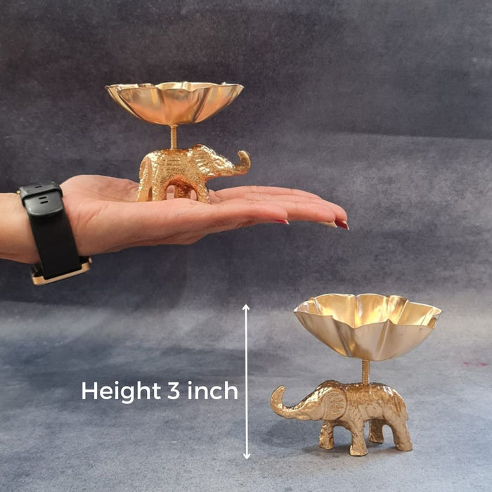 decorative Elephant T-light candle Holder (3 INCH)