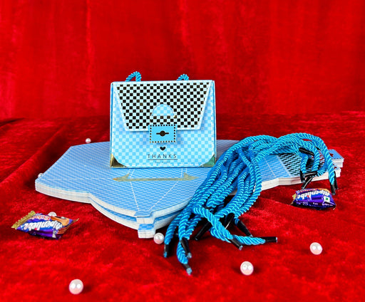 Purse shape Gift Boxes with handle Gift Paper Boxes, gift for Birthday Gifting, Gifts, Birthday, Wedding, Party, Season's Greetings(Blue)