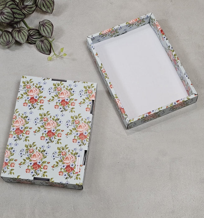 Multipurpose Decorative Viral Folding Paper Box (without net and Twister) Rectangle Cardboard Box DIY Tray for Gift Hamper, Gifting (Cardboard Folding Paper Box),Room Hamper,Wedding Hamper