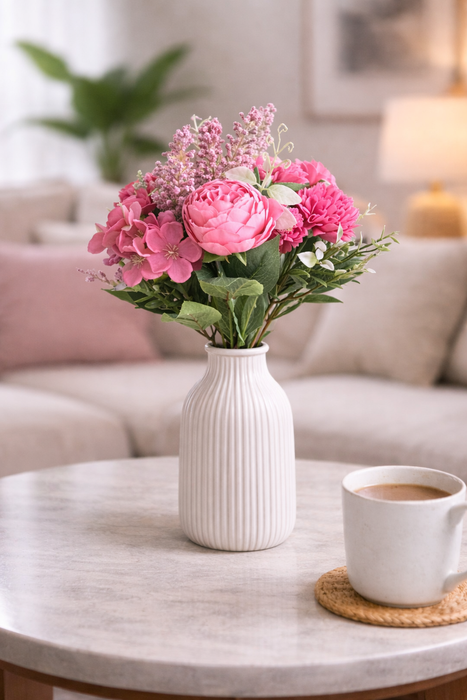 Artificial Multiflora Flower Roses Sticks Bunch decorative items for Decoration, Craft Items Corner (Without Vase Pot)