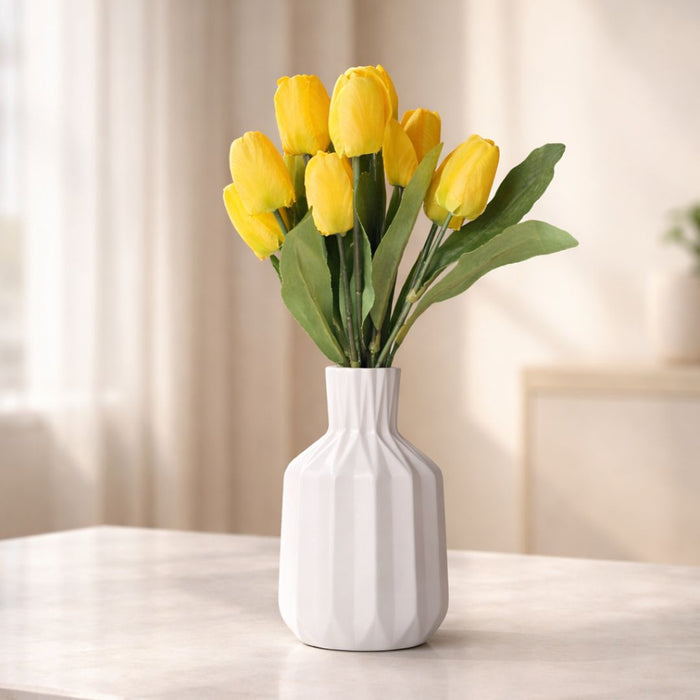 Artificial Tulip Lily Flower Sticks for Home Decor, Bedroom, Office, Living Room, Table Decor, Rakshabandhan Fetivals & Anniversary Decoration (without Vase Pot)