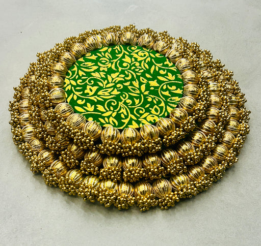 JUMKHI PLATTER Set of 3 for Rakhi, Diwali Decor, Rangoli ,Centre table decoration.