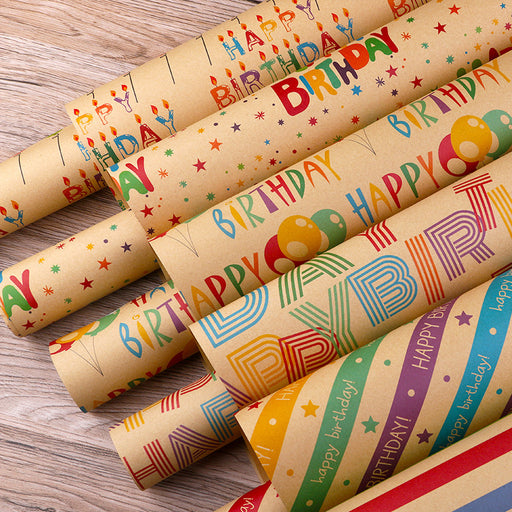 Happy Birthday Premium Design Gift Wrapping Paper for Him/Her, Girlfriend, Boyfriend, gift Packing Sheets Decorative Romantic Gift Wrap for Birthday, Return Gifts, Packaging material, Craft, kids