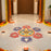Peacock & Lotus Rangoli DIY Kit with Abhla & Glue total 16 inch after making