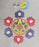 Peacock & Lotus Rangoli DIY Kit with Abhla & Glue total 16 inch after making