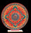 Round Ganpati Mandap with Stand – 18 Inch | Mandala & Peacock Theme + Jharokha Shape Option