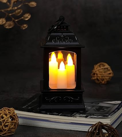 Acrylic Antique Hurricane LED Lantern Lamp and Wall Hanging Led Candle
