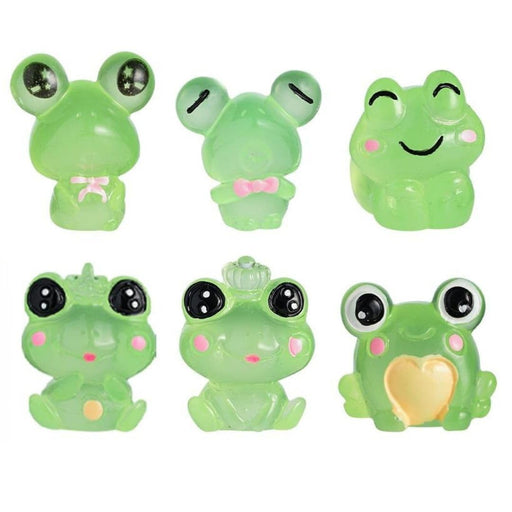 Frog Miniature Set for Home, Bedroom, Living Room, Office, Restaurant Decor, Figurines and Valentine Decoration Items, (Resin)(6 pieces)