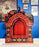 3D Look Foldable Wooden Mandap Backdrop | Peacock & Floral Design | Ganesh Chaturthi, Janmashtami, Durga Pujo, Navratri & Diwali Home Temple Decor
