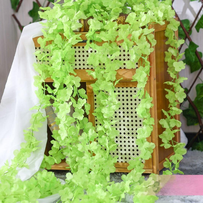 (43.2 inch) Artificial Wisteria Vine Ratta Fake Wisteria Hanging Garland Silk Long Hanging Bush Flowers String for Home Decor,Diwali Decor,Valentine's Day Decoration