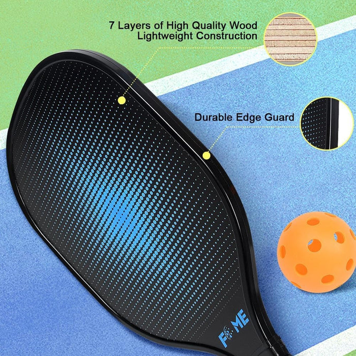 1 Pickleball Paddle (Only 1 Racquet)-Durable Surface with Cushion Comfort Handle Grip, Lightweight Outdoor Pickle Ball Game Kit for Kids & Adults (1 Racquet)